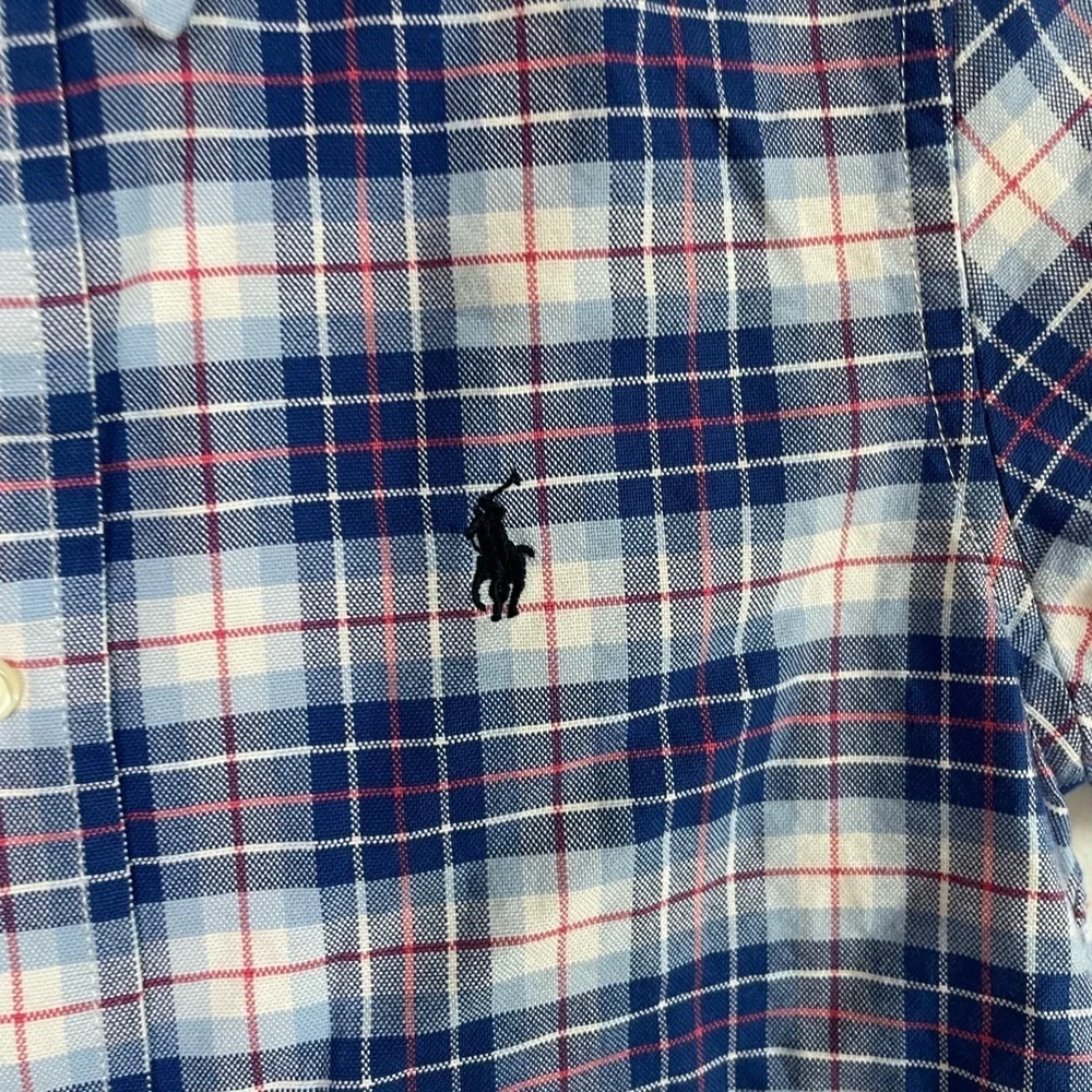 Ralph Lauren Blue and Red Plaid Shirt button down size 5